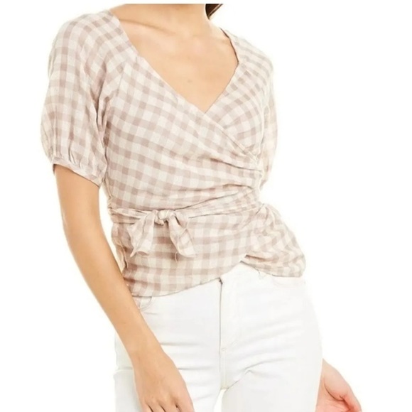 Madewell Sweetheart Gingham Wrap Top - Picture 4 of 6